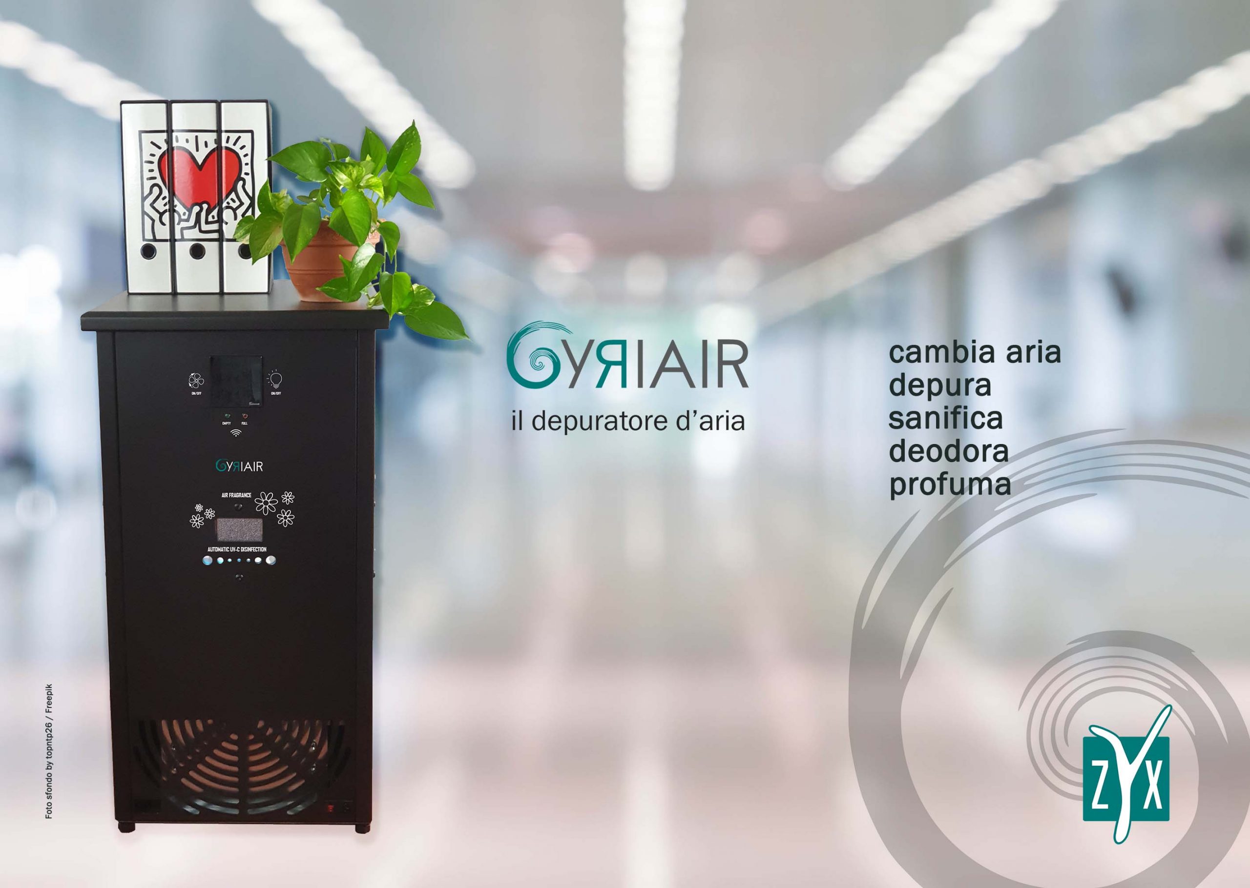 gyriair sala attesa sanifica purifica depura profuma